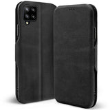 Robuste Klapphülle für Samsung Galaxy A42 5G mit Magnetverschluss in Schwarz