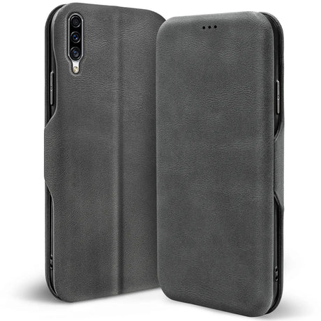 Robuste Klapphülle für Samsung Galaxy A50 / A30s mit Magnetverschluss in Grau