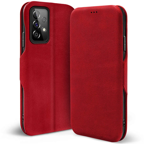 Robuste Klapphülle für Samsung Galaxy A53 5G mit Magnetverschluss in Rot