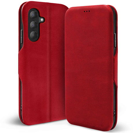 Robuste Klapphülle für Samsung Galaxy A57 5G mit Magnetverschluss in Rot