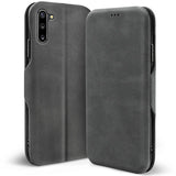 Robuste Klapphülle für Samsung Galaxy Note 10 mit Magnetverschluss in Grau