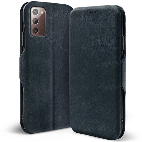 Robuste Klapphülle für Samsung Galaxy Note 20 mit Magnetverschluss in Blau