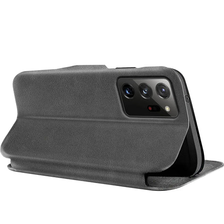 Robuste Klapphülle für Samsung Galaxy Note 20 Ultra mit Magnetverschluss in Grau