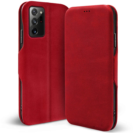 Robuste Klapphülle für Samsung Galaxy Note 20 Ultra mit Magnetverschluss in Rot