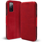 Robuste Klapphülle für Samsung Galaxy S20 FE mit Magnetverschluss in Rot