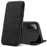 Robuste Klapphülle für Samsung Galaxy S20 FE mit Magnetverschluss in Schwarz