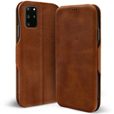 Robuste Klapphülle für Samsung Galaxy S20 Plus mit Magnetverschluss in Braun