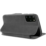Robuste Klapphülle für Samsung Galaxy S20 Plus mit Magnetverschluss in Grau