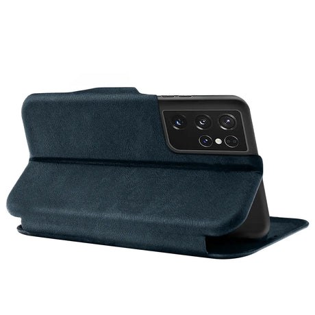 Robuste Klapphülle für Samsung Galaxy S21 Ultra mit Magnetverschluss in Blau
