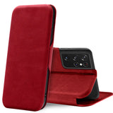 Robuste Klapphülle für Samsung Galaxy S21 Ultra mit Magnetverschluss in Rot
