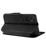 Robuste Klapphülle für Samsung Galaxy S21 Ultra mit Magnetverschluss in Schwarz