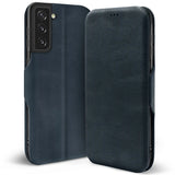 Robuste Klapphülle für Samsung Galaxy S22 mit Magnetverschluss in Blau