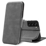 Robuste Klapphülle für Samsung Galaxy S22 Plus mit Magnetverschluss in Grau