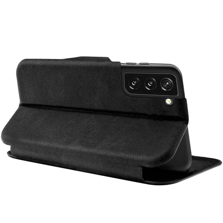 Robuste Klapphülle für Samsung Galaxy S22 mit Magnetverschluss in Schwarz