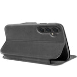 Robuste Klapphülle für Samsung Galaxy S23 FE mit Magnetverschluss in Grau