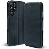 Robuste Klapphülle für Samsung Galaxy S24 Ultra mit Magnetverschluss in Blau