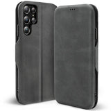 Robuste Klapphülle für Samsung Galaxy S24 Ultra mit Magnetverschluss in Grau