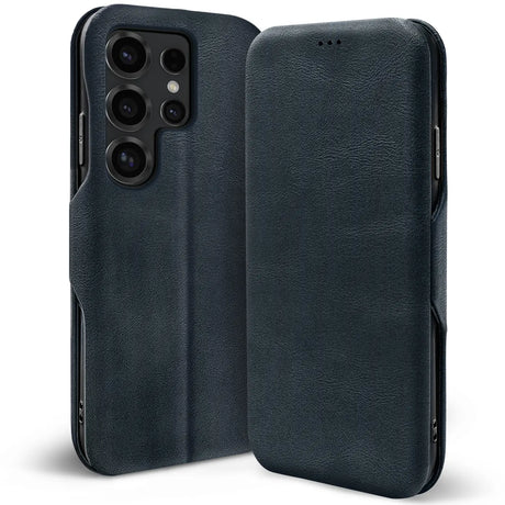 Robuste Klapphülle für Samsung Galaxy S26 Ultra mit Magnetverschluss in Blau