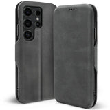 Robuste Klapphülle für Samsung Galaxy S26 Ultra mit Magnetverschluss in Grau