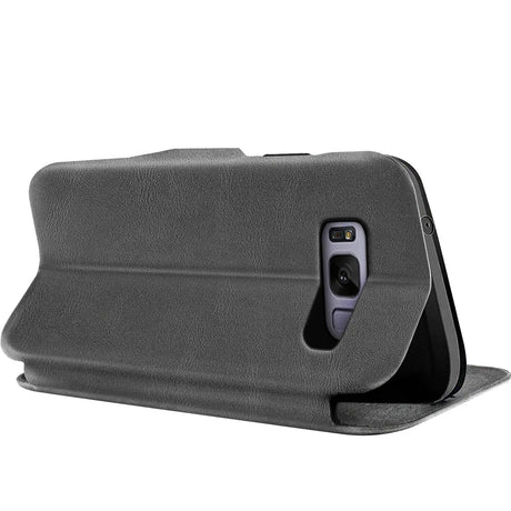 Robuste Klapphülle für Samsung Galaxy S8 mit Magnetverschluss in Grau