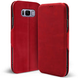 Robuste Klapphülle für Samsung Galaxy S8 mit Magnetverschluss in Rot