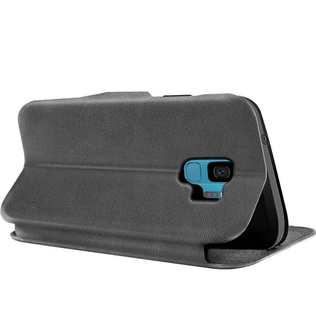 Robuste Klapphülle für Samsung Galaxy S9 mit Magnetverschluss in Grau