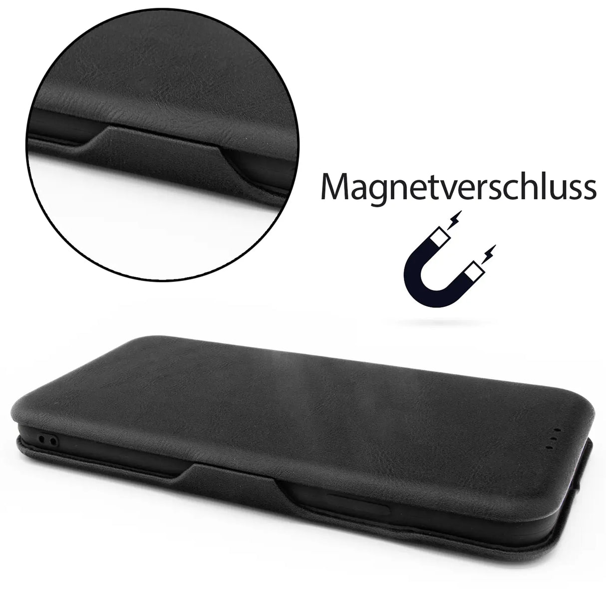 Robuste Klapphülle für Samsung Galaxy S20 Ultra mit Magnetverschluss in Schwarz