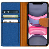 iPhone 11 Klapphülle im Jeanslook mit Karten- und Geldfach