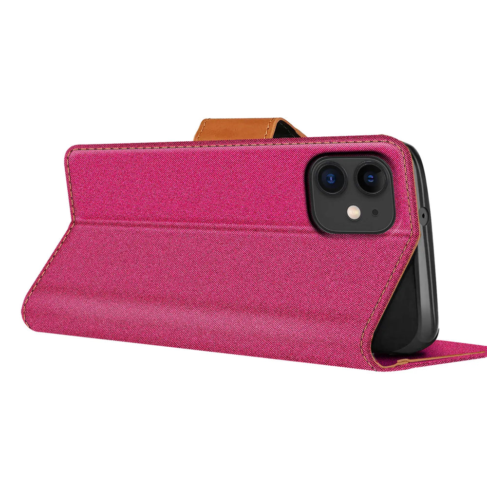 iPhone 11 Klapphülle im Jeanslook mit Karten- und Geldfach