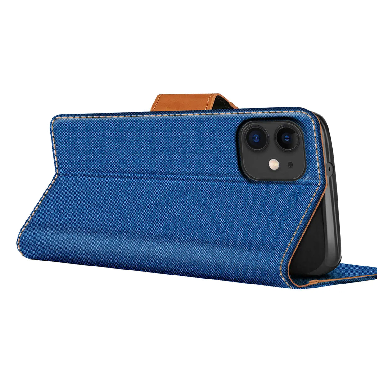 iPhone 12 Mini Klapphülle im Jeanslook mit Karten- und Geldfach