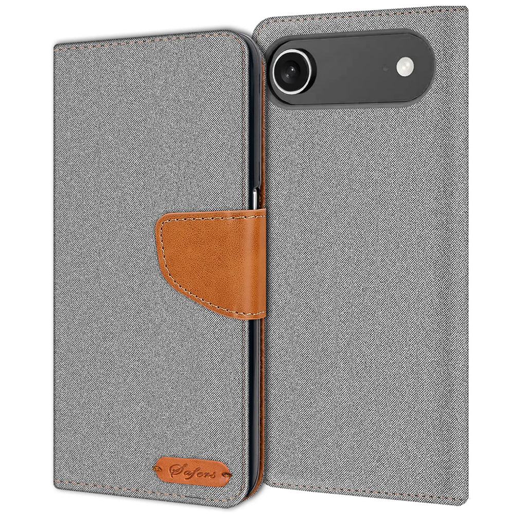 Apple iPhone 17 Air Klapphülle im Jeanslook mit Karten- und Geldfach