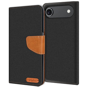 Apple iPhone 17 Air Klapphülle im Jeanslook mit Karten- und Geldfach