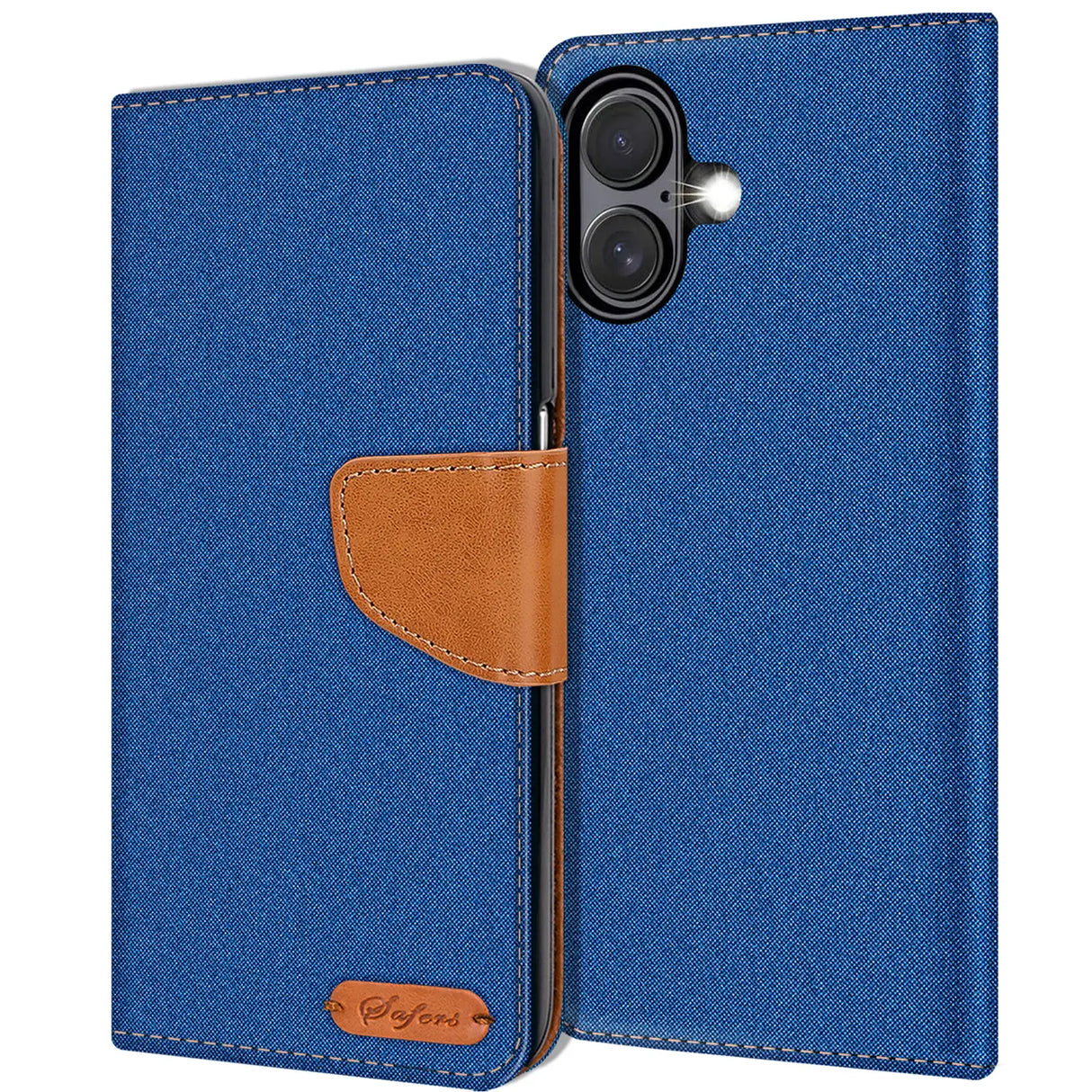 Apple iPhone 17 Klapphülle im Jeanslook mit Karten- und Geldfach