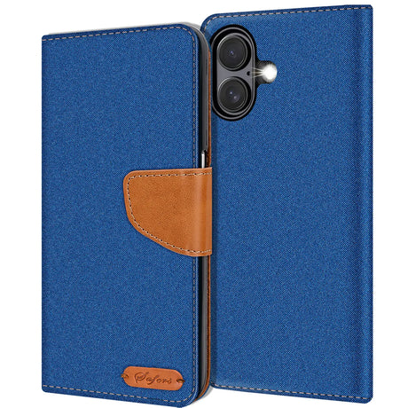 Apple iPhone 17 Klapphülle im Jeanslook mit Karten- und Geldfach