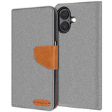 Apple iPhone 17 Klapphülle im Jeanslook mit Karten- und Geldfach