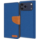 iPhone 18 Pro Max - Textil Klapphülle Kartenfach