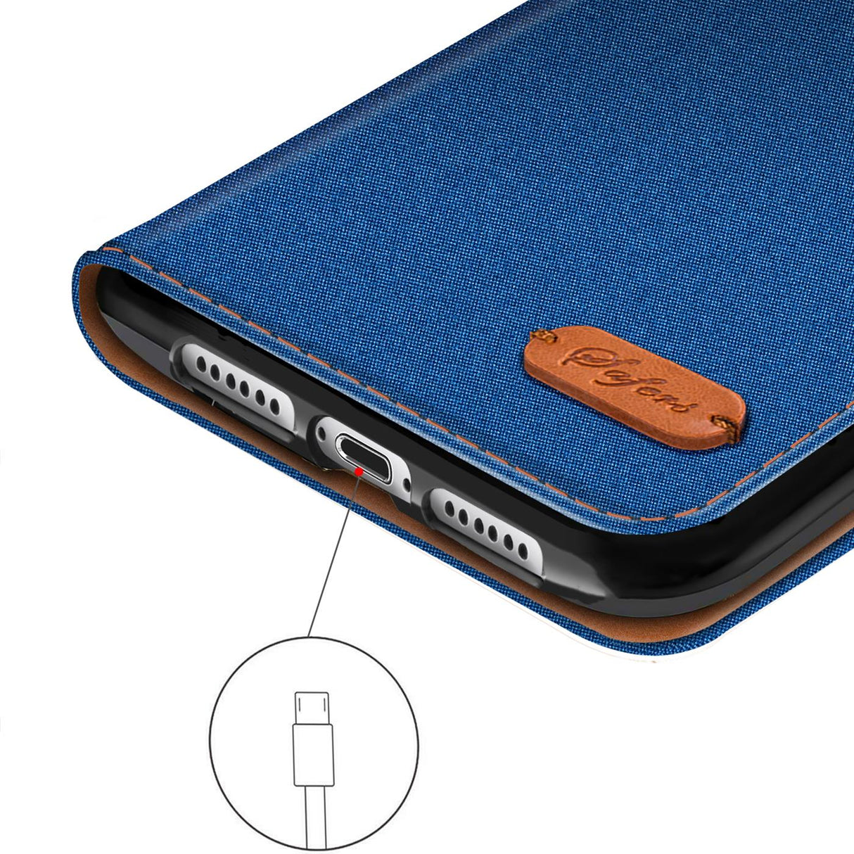 iPhone 18 Pro Max - Textil Klapphülle Kartenfach
