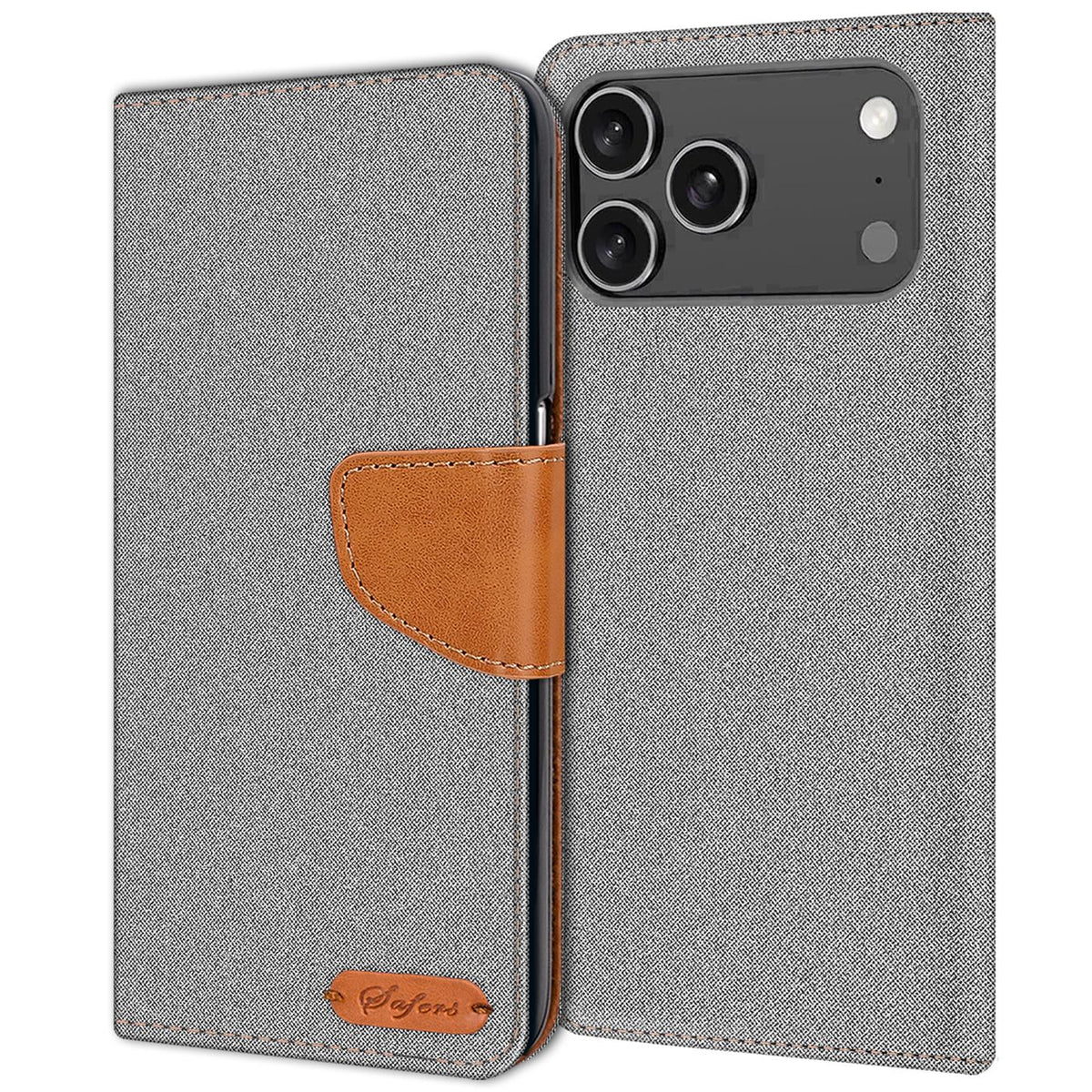 iPhone 18 Pro Max - Textil Klapphülle Kartenfach