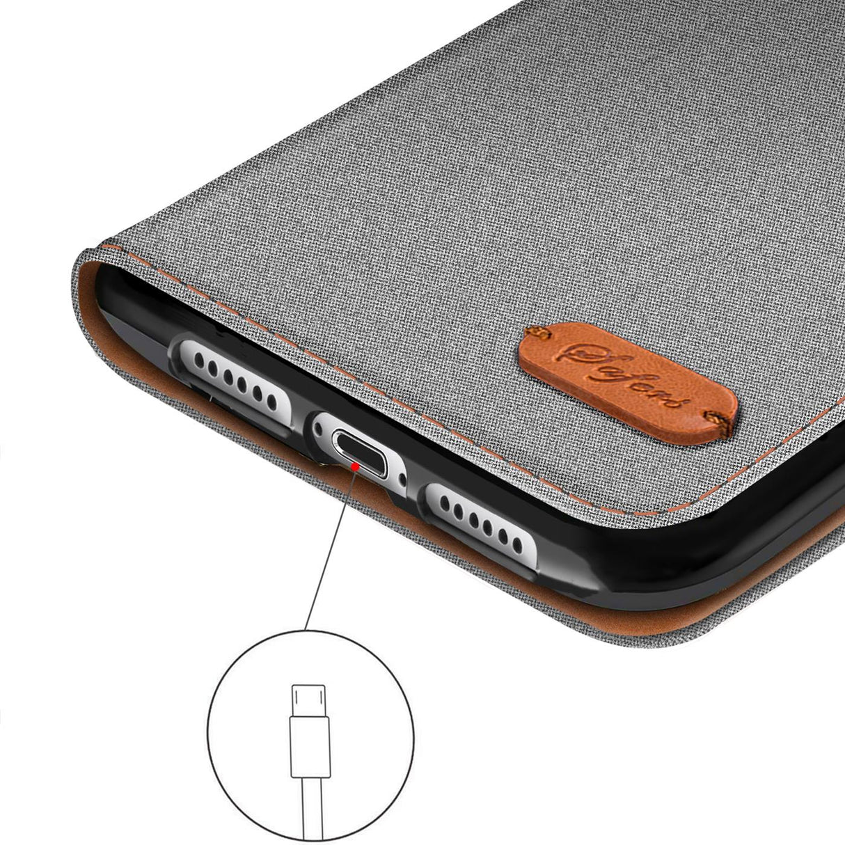 iPhone 18 Pro Max - Textil Klapphülle Kartenfach