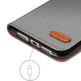 iPhone 18 Pro Max - Textil Klapphülle Kartenfach
