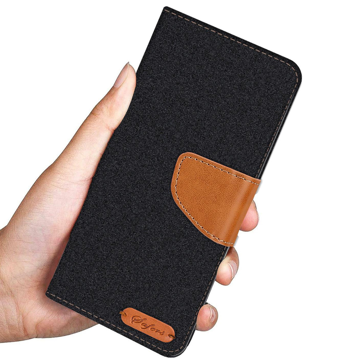 iPhone 18 Pro - Textil Klapphülle Kartenfach