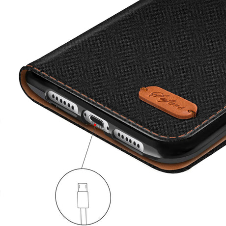 Apple iPhone 17 Klapphülle im Jeanslook mit Karten- und Geldfach