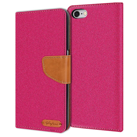 iPhone 6 / 6S Klapphülle im Jeanslook mit Karten- und Geldfach