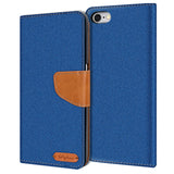 iPhone 6s Plus / 6 Plus Klapphülle im Jeanslook mit Karten- und Geldfach