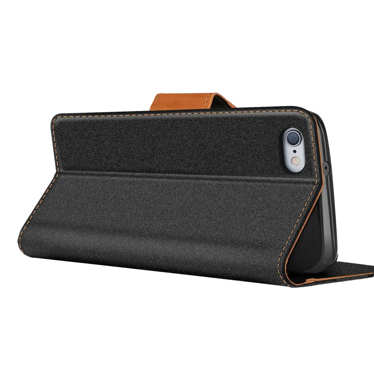 iPhone 6 / 6S Klapphülle im Jeanslook mit Karten- und Geldfach