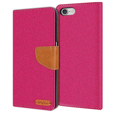 iPhone 7 / 8 / SE 2 / SE 3 Klapphülle im Jeanslook mit Karten- und Geldfach