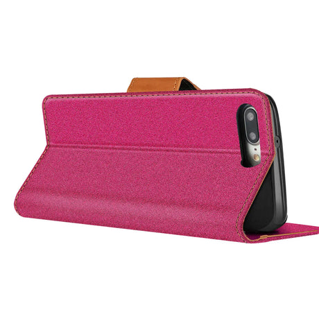 iPhone 7 Plus / 8 Plus Klapphülle im Jeanslook mit Karten- und Geldfach