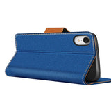 iPhone XR Klapphülle im Jeanslook mit Karten- und Geldfach