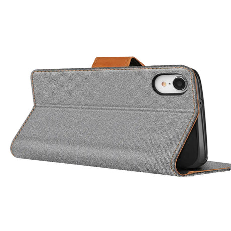 iPhone XR Klapphülle im Jeanslook mit Karten- und Geldfach