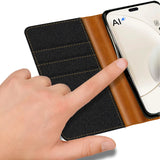 Honor 400 Lite Klapphülle im Jeanslook mit Karten- und Geldfach